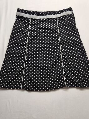 ⭐️Vintage Tangents Stretch Polka Dot Skirt A-Line Preppy Adorable See Pics